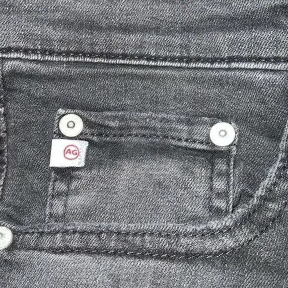 AG Adriano Goldschmied Black Legging Ankle Super Skinny Ankle Distressed - Picture 8 of 9